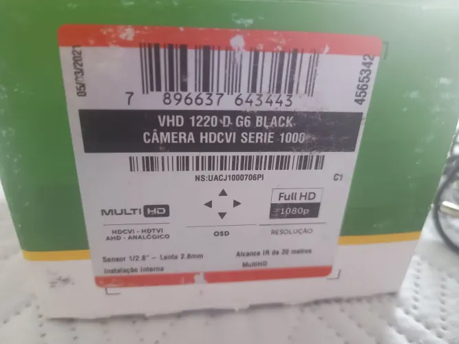 Câmera de Segurança Dome 1220 D G6 BLACK