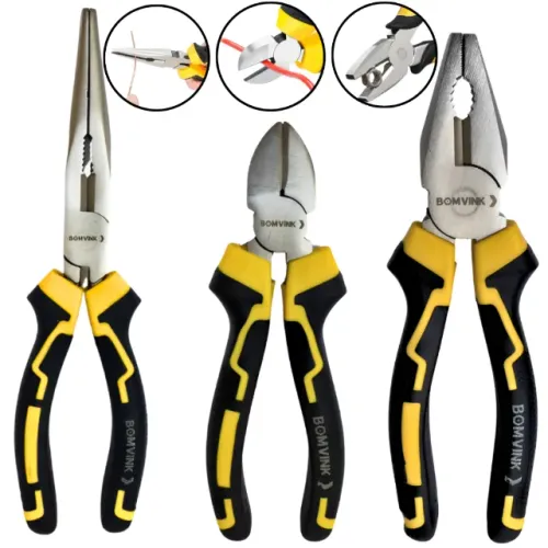 Alicate de Corte Universal de Bico Meia Cana Reto 8 polegadas profissional Eletricista