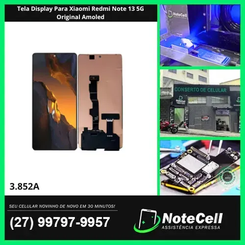 Tela Display Para Xiaomi Redmi Note 13 5G Original Amoled- Instalação Expressa Em 30 Min!