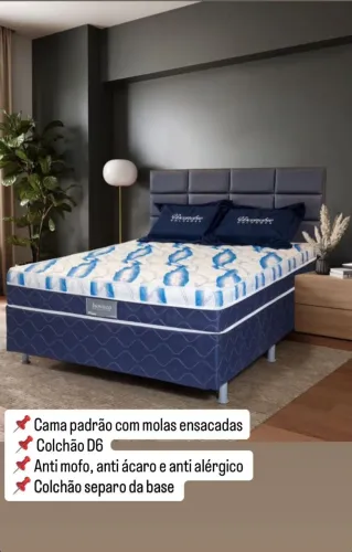 Cama box padrão molas ensacadas