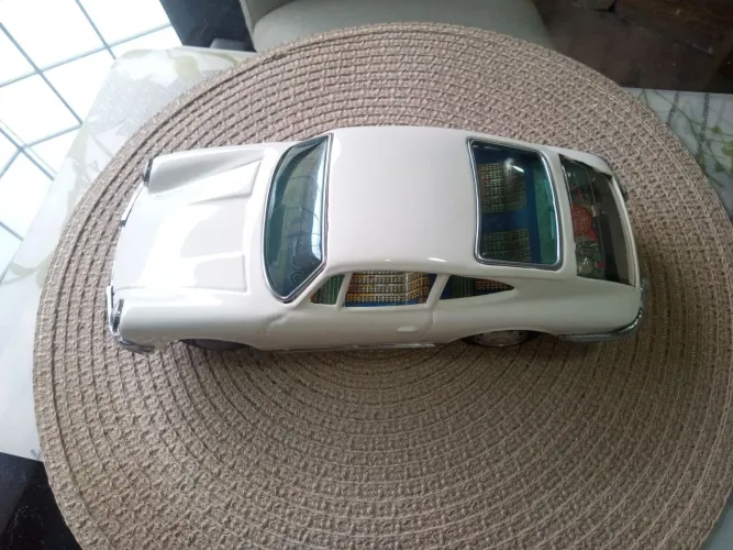 Raro Carrinho de Lata Porsche 911 Bandai Japan