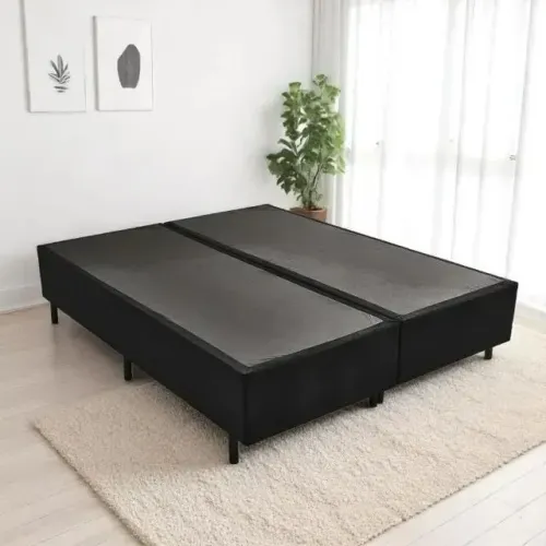 BASE box queen  nova em tecido suede 