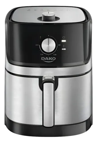 Air Fryer 5 Litros Inox Com Painel Analógico Dako 127v Preto, novo na caixa.
