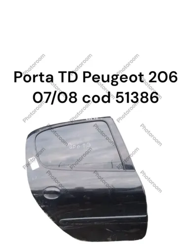 Porta Traseira Peugeot 206 TD Preta - Original