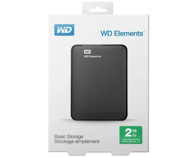 HD Externo Portátil Western Digital Elements 2TB 2.5" USB 3.0 (Preto)