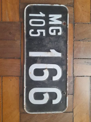 Placa Rara Original de Carro Década 1920