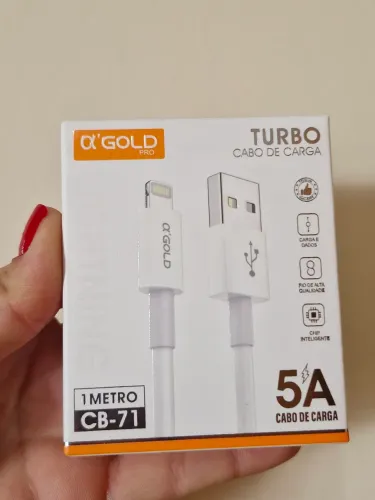 Cabo de Iphone Turbo 5A O'Gold para Celular - 1 Metro