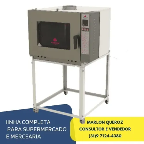 Forno Turbo Elétrico Progás 5 Esteiras Trifásico - 380v