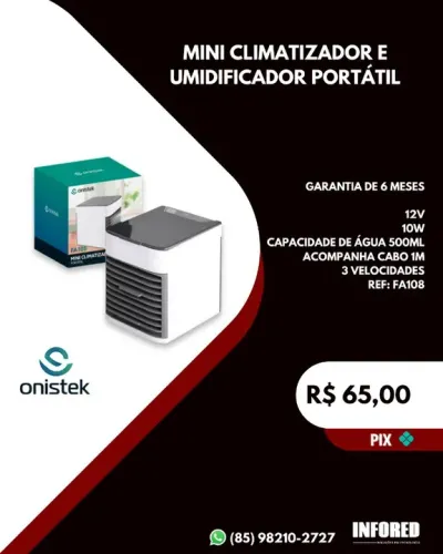 Mini climatizador e umidificador portátil FA108