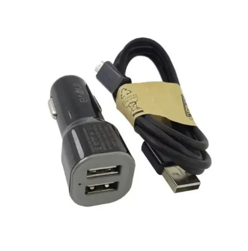 Carregador Veicular Kit Inova CAR-2049D (2 USB) com Cabo (Micro USB V8) - WZetta
