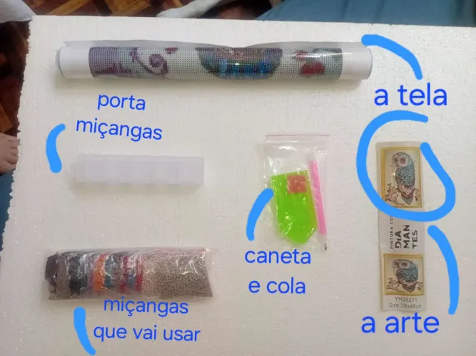 Pintura com diamante ( miçangas brilhantes )