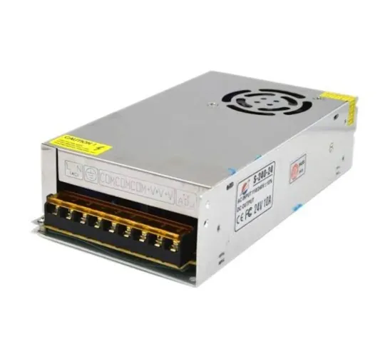 Fonte de Alimentação 24V 10A Especial C/ Cooler e Seletor de voltagem Chaveada