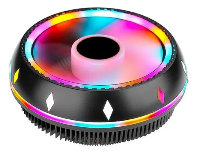 Cooler Gamer P/ Processador Led Rgb 4 Pinos Pwm Intel Amd