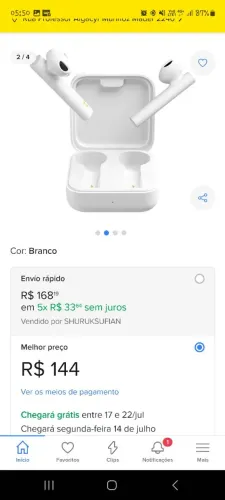 Fone de ouvido Xiaomi Original