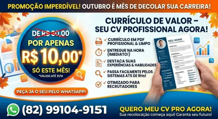 Faço seu currículo em PDF 