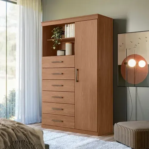 Multi-cômoda; 1 porta & 6 gavetas