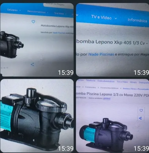 Bomba e filtro para piscina