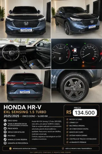 Honda HR-V EXL 1.5 Sensing 16V 5P Aut. 2025