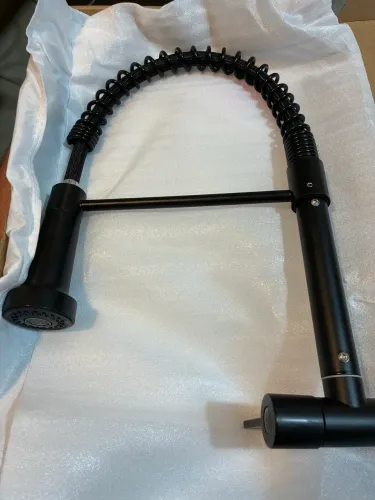 Torneira Gourmet Preta de Parede - Nova