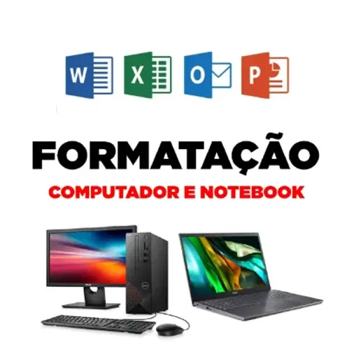 Formatação de Computador, PC e Notebook - Windows 10/11 + Office
