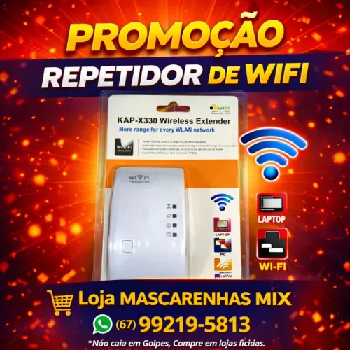 Repetidor de Sinal WiFi Extensor 300Mbps Cod: 0187