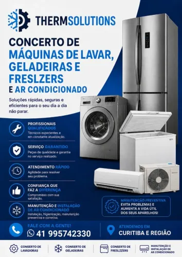 Assistência Técnica em Ar Condicionado e Refrigeração e lavadoras.