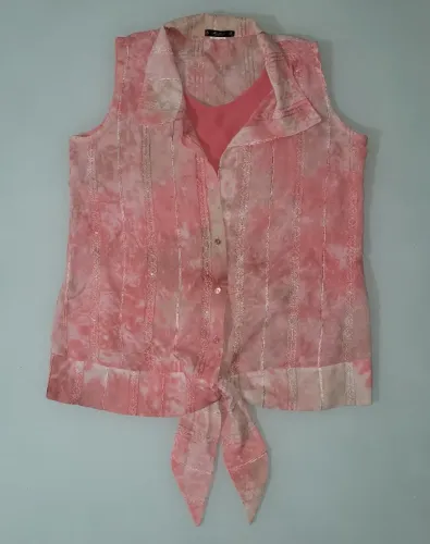Blusa tie dye rosa plus size - Usada