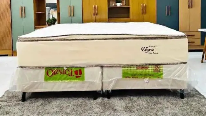 CAMA BOX KING VOGOR TOPAZIO - ENTREGA IMEDIATA