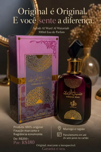 Perfume árabe feminino SABAH AL WARD ORIGINAL