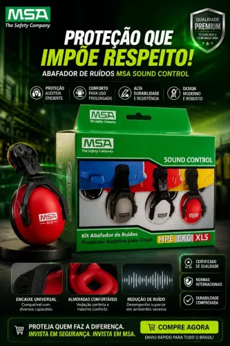Abafador de ruido MSA XLS profissional