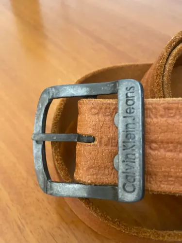 Cinto CALVIN KLEIN  jeans marrom claro/ alaranjado