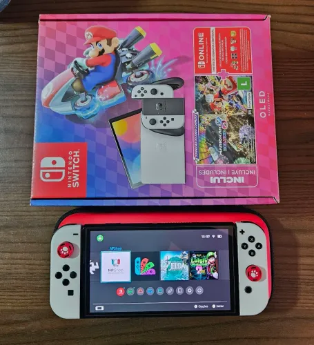 Nintendo switch oled desbloqueado 64+128gb