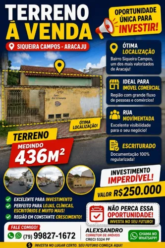 Terreno no Siqueira Campos em Aracaju