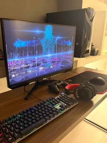 Teclado mecânico, headset wireless + mousepad