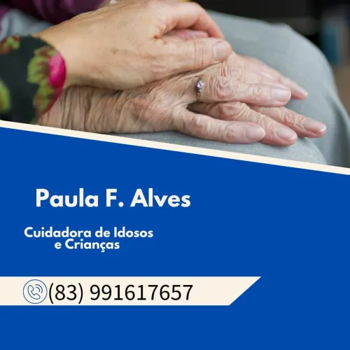 Paula cuidadora se idosos e crianças