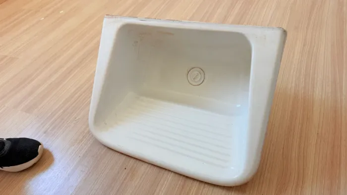 Tanque área de serviço Branco Esmaltado Louça Brilhante