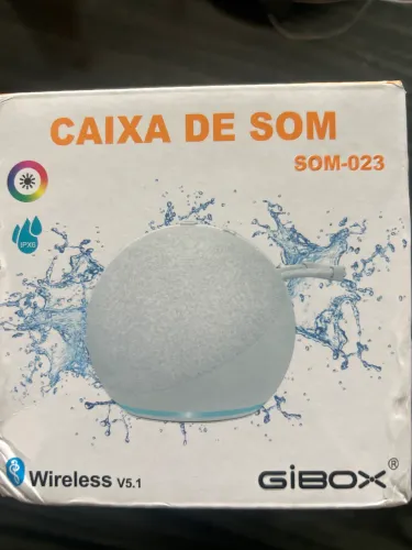 Caixa de Som Bluetooth Gibox SOM-023 - Nova na Caixa (Preço Imbatível