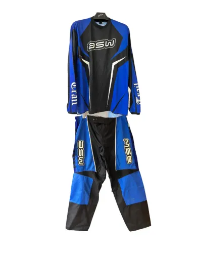 Conjunto Asw Trilha Motocross Preto Azul Tam G/38 Original (Usado)