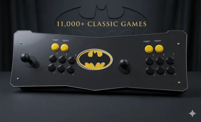 Fliperama Portátil Arcade Duplo Retro - Temático Batman (11 Mil Jogos)