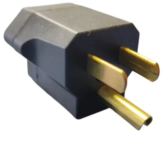 Plug Adaptador de tomada Padrão antigo NEMA 3 pinos para novo padrão Brasil 3 pinos
