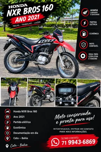 Honda NXR Bros 160 2021 - Conservada - R$ 18.500