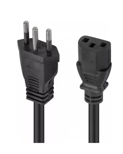 Kit 10 Cabos força 1.2m 10A tripular PC/MONITOR 