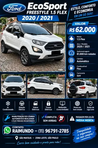 Ford Ecosport Freestyle 1.5 12V Flex 5P Aut. 2021