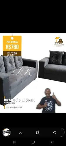Sofá 2/3 Pode pedir desconto a VENDEDORA conjunto completo acompanha 3 almofadas