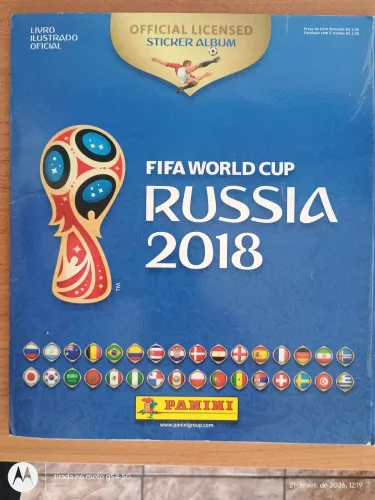Álbum Copa da Rússia Completo em Ótimo estado de conservação 