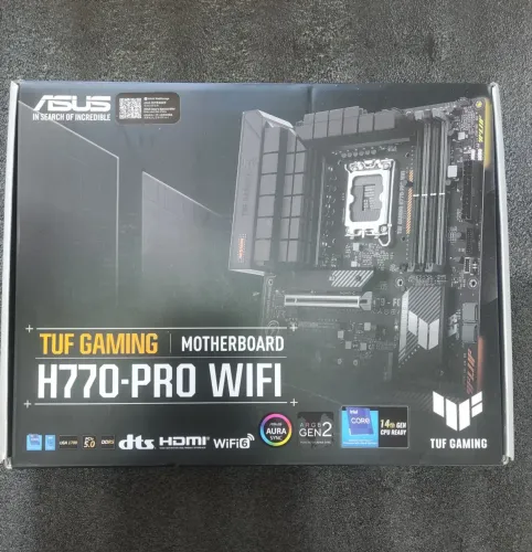 Placa-Mãe ASUS TUF Gaming H770-PRO WIFI LGA 1700 DDR5 (Com Caixa)