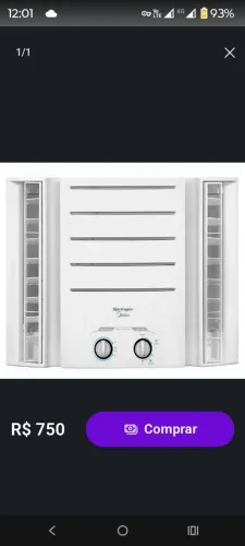 Ar condicionado Springer Midea apenas R$ 600
