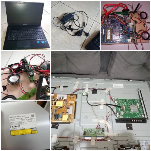  Lote de Peças / Informática e TV - Usados (Testados e Sucata)