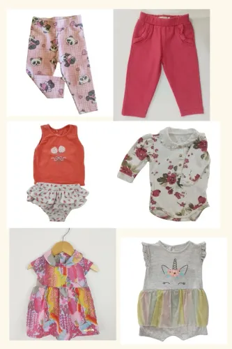 Lote Roupas de Bebê Menina - Tamanho 3 Meses