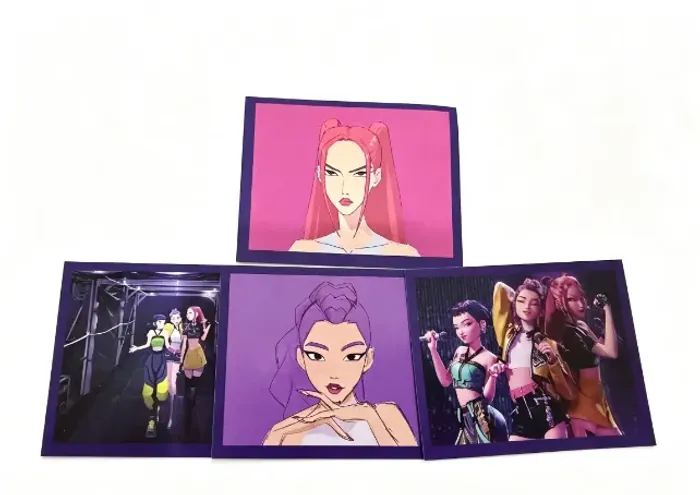 Figurinhas do álbum das Guerreiras do K-Pop